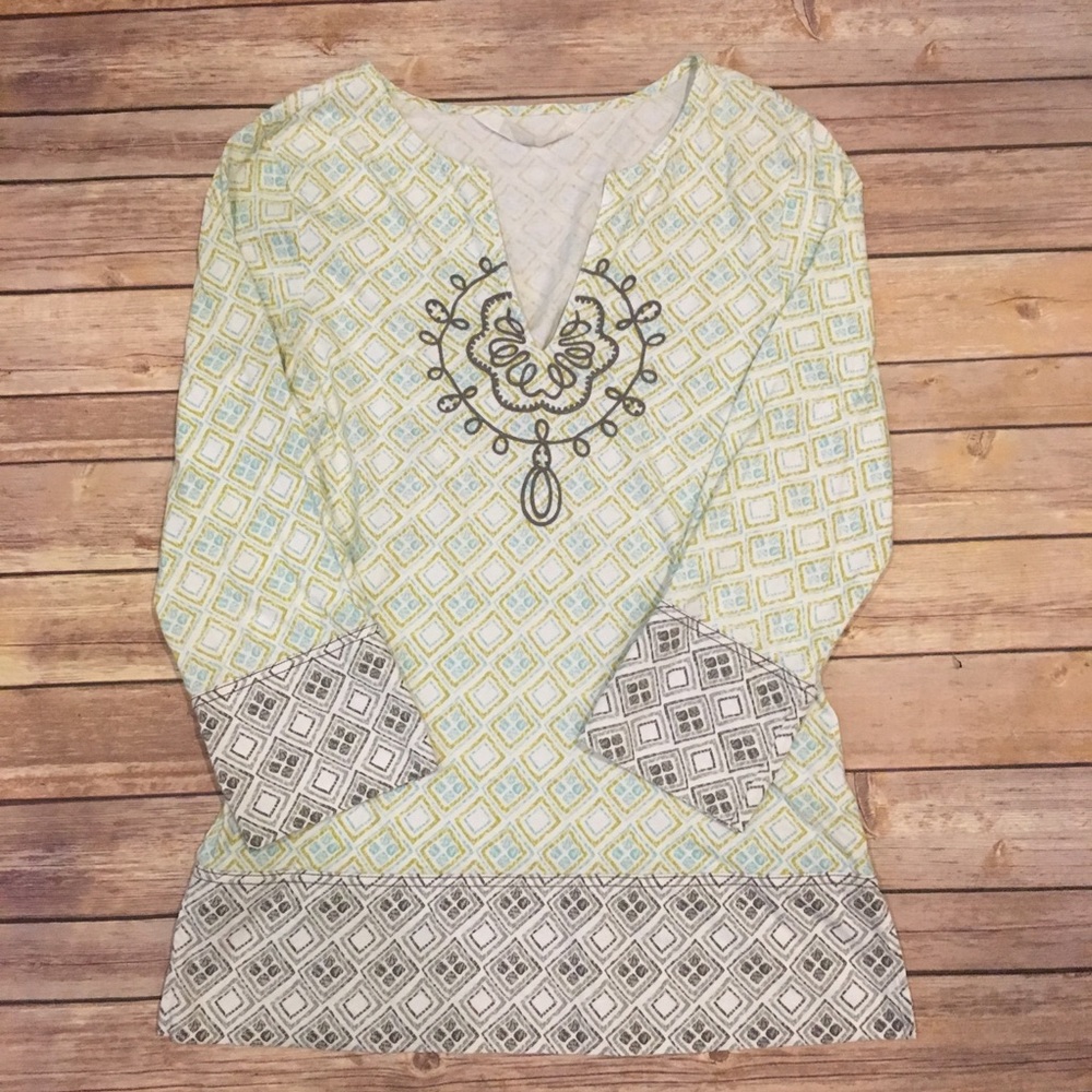 🎈Athleta Embroidered Tunic, Size Medium